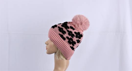 Head Start cashmere  fleece lined beanie daisy pink STYLE : HS4841PNK